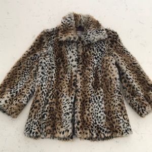 Faux fur cheetah print Coat XS